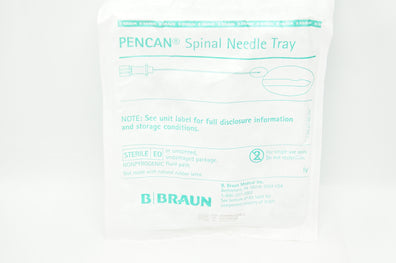 Braun 560603 Pencan Spinal Ndle Anesthesia Tray 25Ga x 3.5 inch (x)